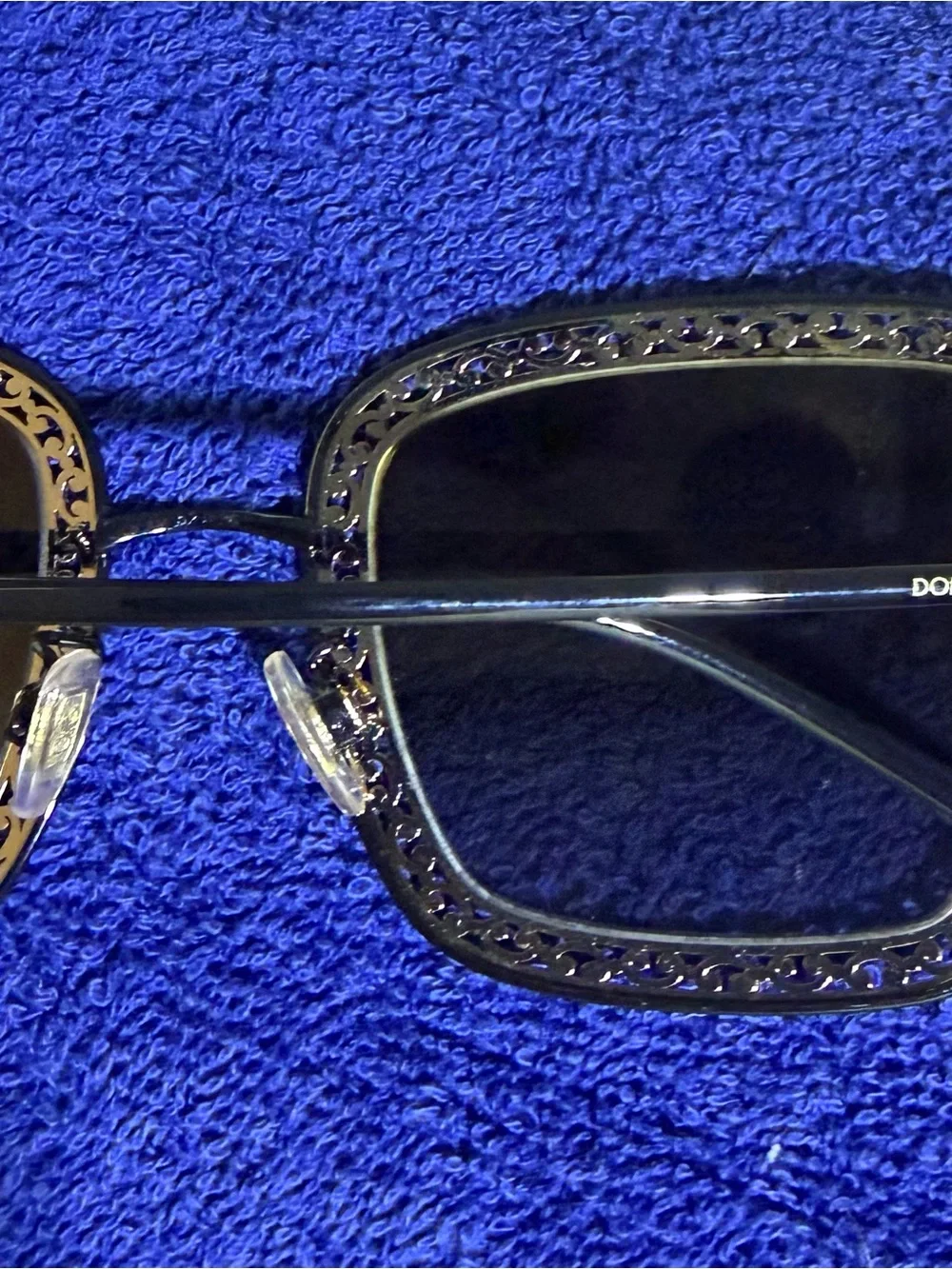 Dolce & Gabbana Gold-Tone Square Sunglasses with Brown Lenses